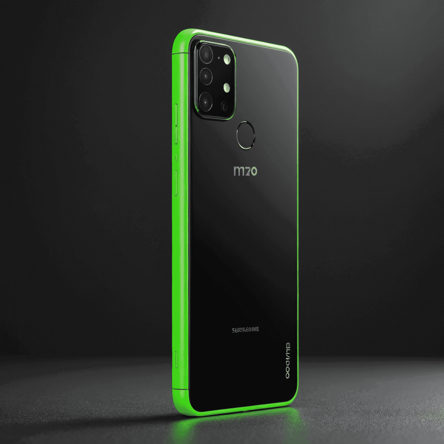 Latest flagship smartphone with neon green accents, showcasing its sleek design and vibrant display in a New Zealand setting